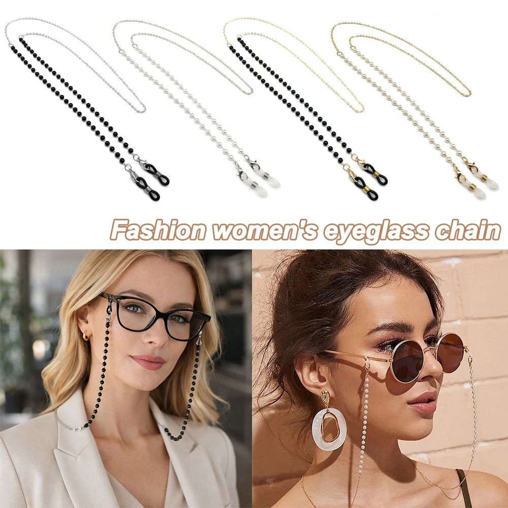 Fashion Flower Beads Eyeglass  - Mask Chain Holder 评论和价格
